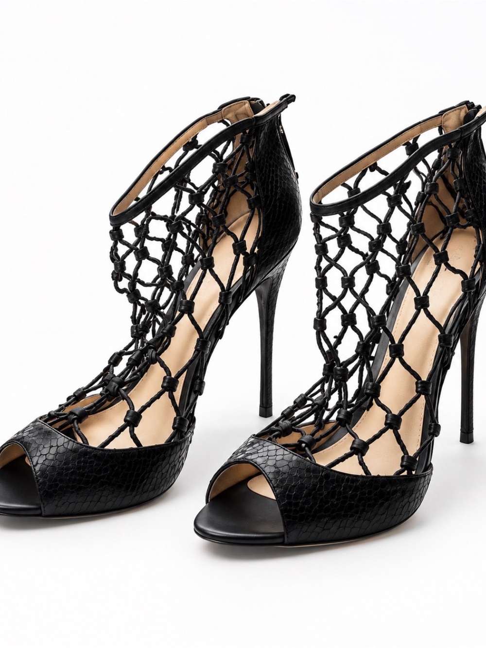Alexander Birman beautiful laced snake leather sandals
